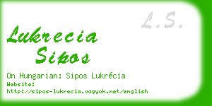 lukrecia sipos business card